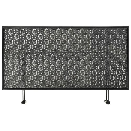 Foldbart sofabord i vintagestil metal 100 x 50 x 45 cm sort