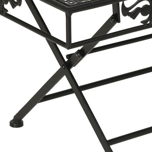 Foldbart sofabord i vintagestil metal 100 x 50 x 45 cm sort