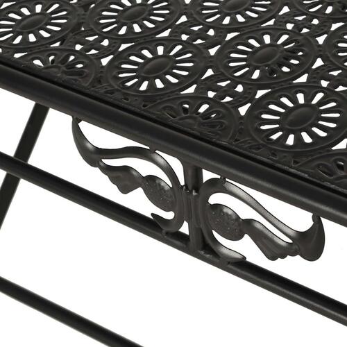 Foldbart sofabord i vintagestil metal 100 x 50 x 45 cm sort