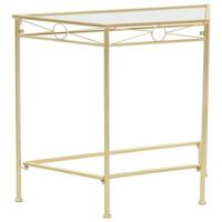 Sidebord i vintagestil metal 87 x 34 x 73 cm guldfarvet