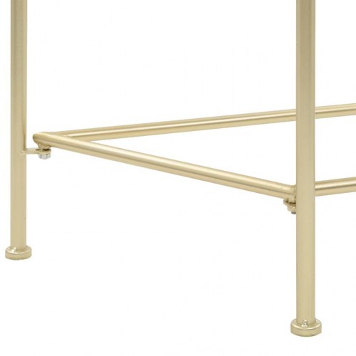 Sidebord i vintagestil - metal, guldfarvet, 87 × 34 × 73 cm