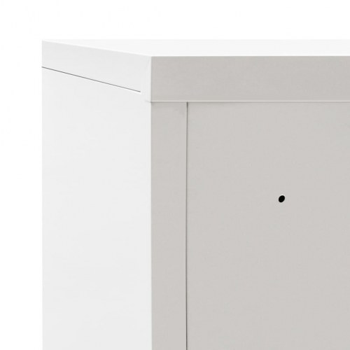 Kontorskab med glidedøre metal 90 x 40 x 90 cm grå