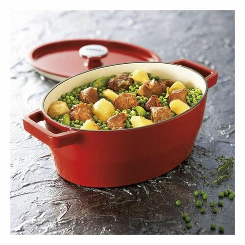 Gryde Med Låg Pyrex Slow Cook Støbejern 5,8 L
