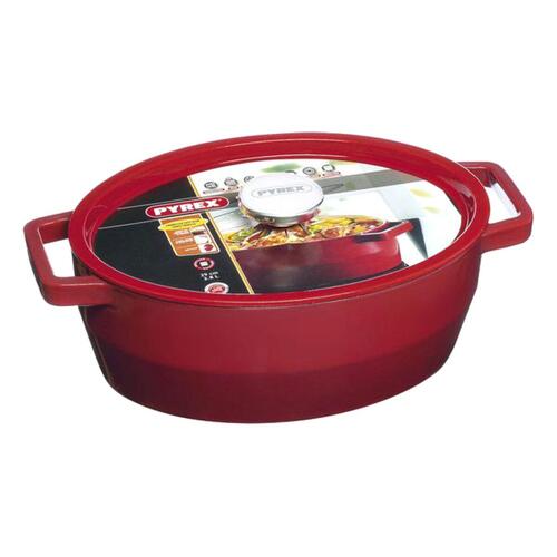 Gryde Med Låg Pyrex Slow Cook Støbejern 5,8 L