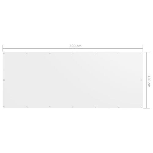 Altanafskærmning 120x300 cm oxfordstof hvid
