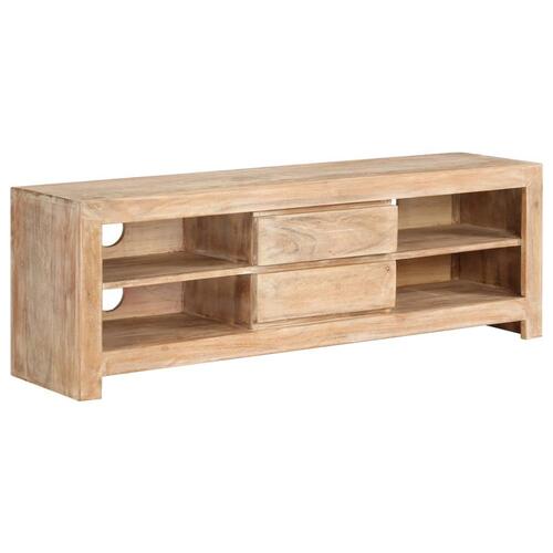 Tv-skab massivt akacietræ 120 x 30 x 40 cm lysebrun