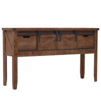 Konsolskab i massivt grantræ 131 x 35,5 x 75 cm brun