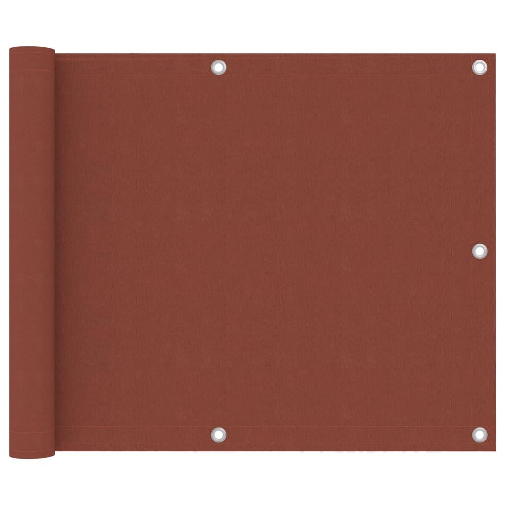 Altanafskærmning 75x300 cm oxfordstof terrakotta billede