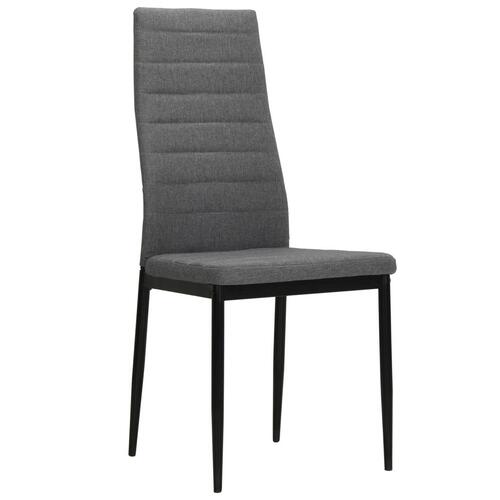 Spisebordsstol 2 stk. stof lysegrå
