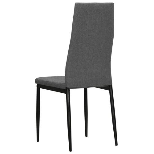 Spisebordsstol 2 stk. stof lysegrå