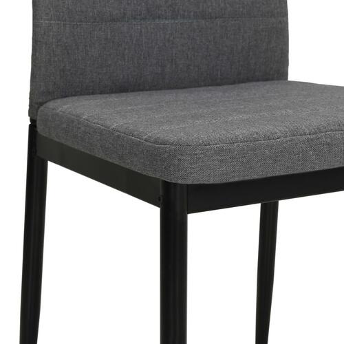 Spisebordsstol 2 stk. stof lysegrå
