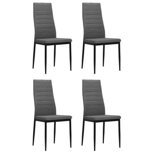 Spisebordsstole 4 stk. stof lysegrå