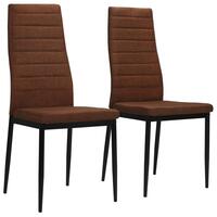 Spisebordsstole 2 stk. stof brun