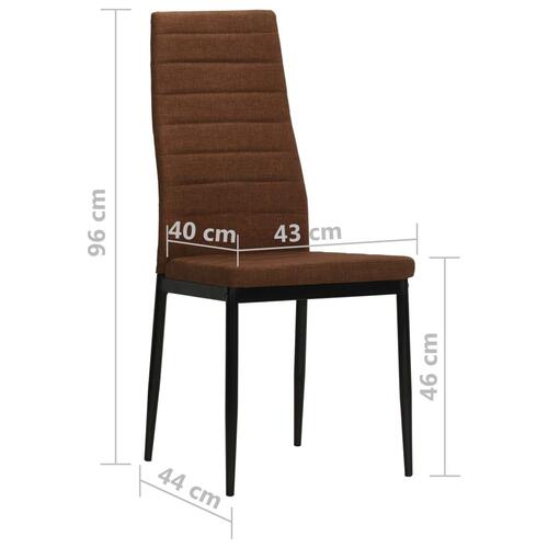 Spisebordsstole 2 stk. stof brun