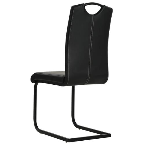 Spisebordsstole med cantilever 4 stk. kunstlæder sort