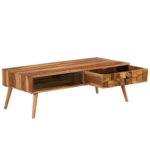 Sofabord i massivt sheeshamtræ med honningfarvet finish 110 x 50 x 37 cm