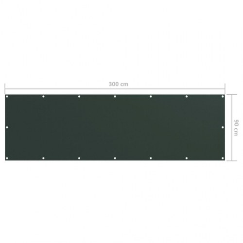 Altanafskærmning 90×300 cm i oxfordstof - mørkegrøn
