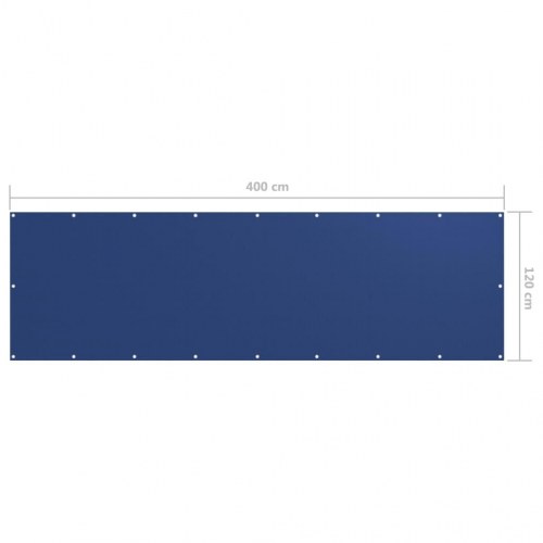 Altanafskærmning 120 × 400 cm i oxfordstof - blå