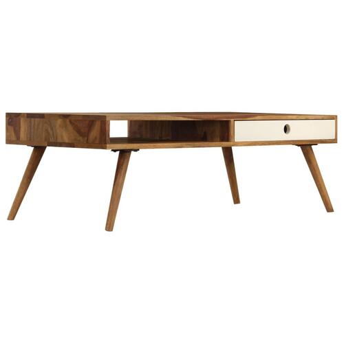 Sofabord 110 x 50 x 35 cm massivt akacietræ