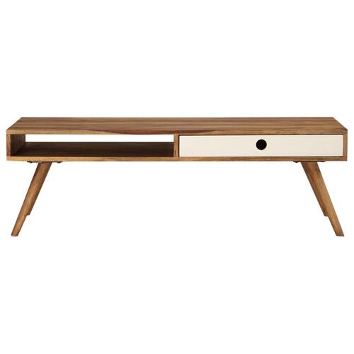 Sofabord 110 x 50 x 35 cm massivt akacietræ