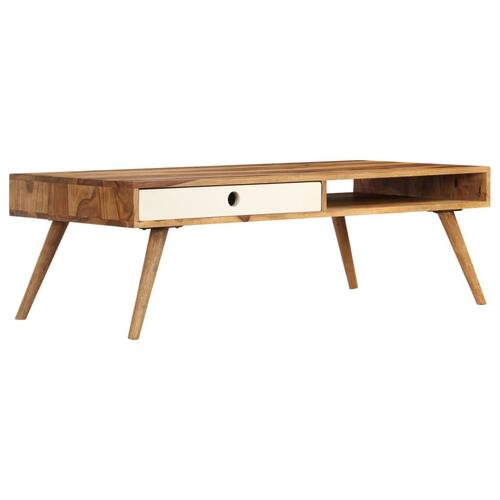 Sofabord 110 x 50 x 35 cm massivt akacietræ