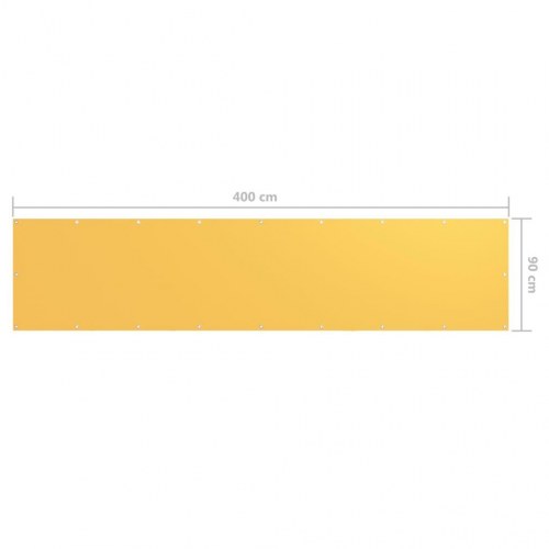 Altanafskærmning 90 × 400 cm i oxfordstof - gul