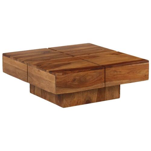 Sofabord 80x80x30 cm massivt akacietræ