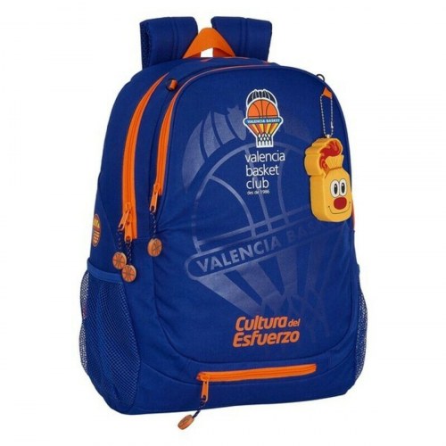 Valencia Basket skoletaske - blå/orange børnerygsæk 32×44×16 cm