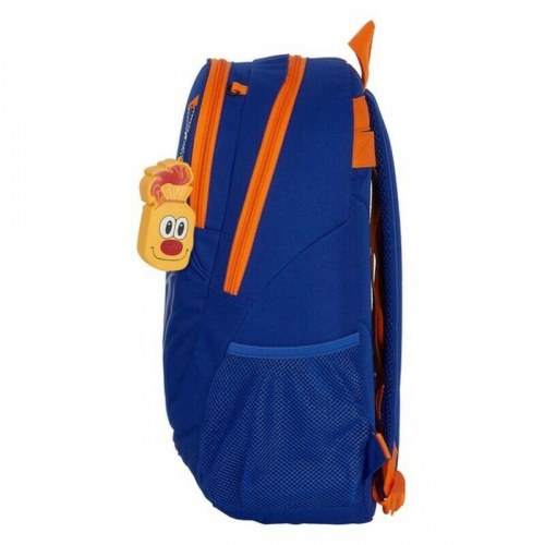 Valencia Basket skoletaske - blå/orange børnerygsæk 32×44×16 cm