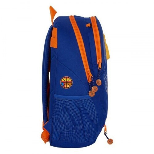 Valencia Basket skoletaske - blå/orange børnerygsæk 32×44×16 cm