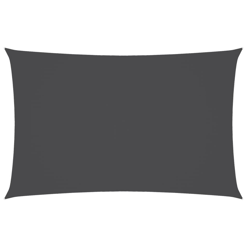 Solsejl 2,5x5 m rektangulær oxfordstof antracitgrå billede