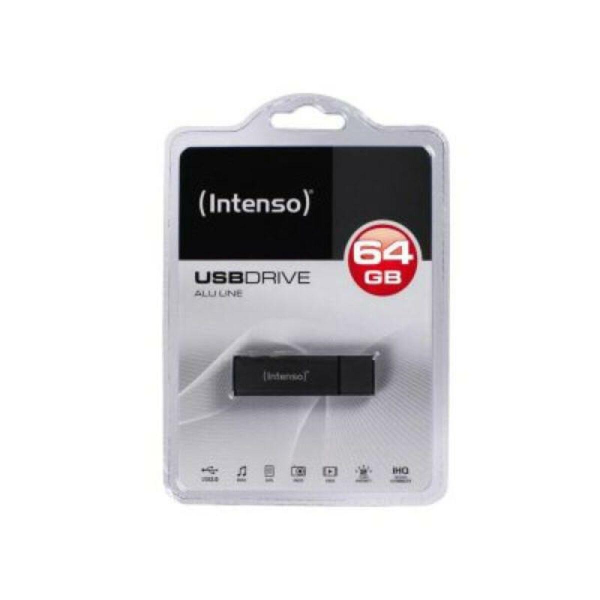 INTENSO ALU LINE USB og Micro USB 64 GB - antracit USB-stik
