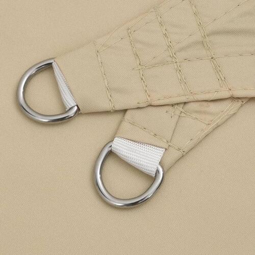 Solsejl 2,5x2,5 m firkantet oxfordstof beige