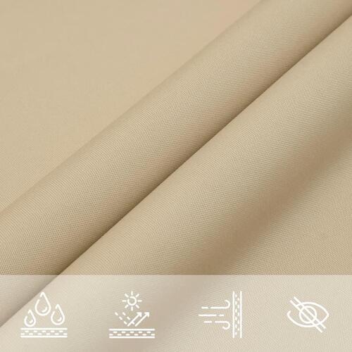 Solsejl 2,5x2,5 m firkantet oxfordstof beige