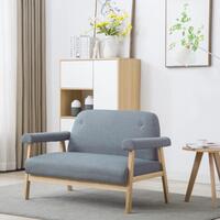 Topersoners sofa i stof lysegrå