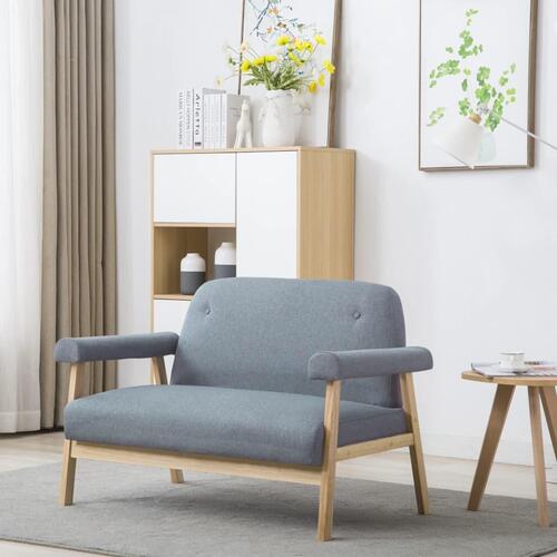 Topersoners sofa i stof lysegrå
