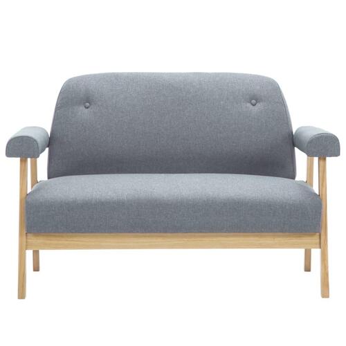 Topersoners sofa i stof lysegrå