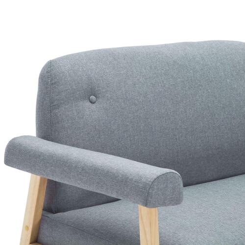 Topersoners sofa i stof lysegrå