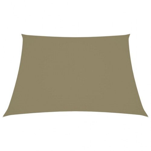 Solsejl 2,5 × 3 m rektangulært - oxfordstof, beige