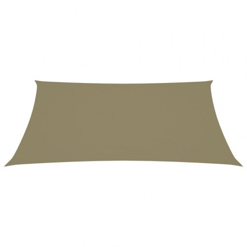 Solsejl 2,5x3,5 m rektangulær oxfordstof beige