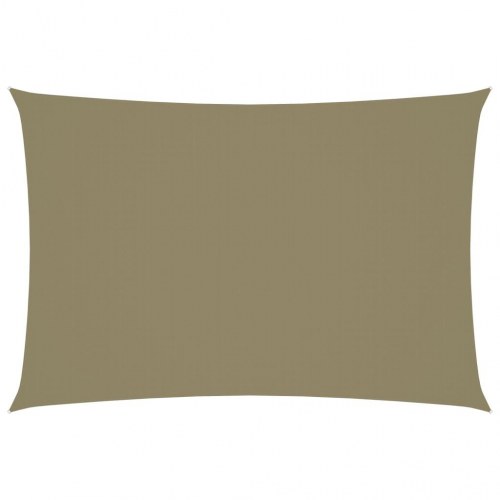 Solsejl 2,5 × 4,5 m rektangulært i oxfordstof - beige