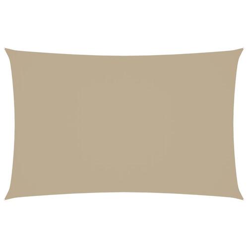 Solsejl 2,5x5 m rektangulær oxfordstof beige