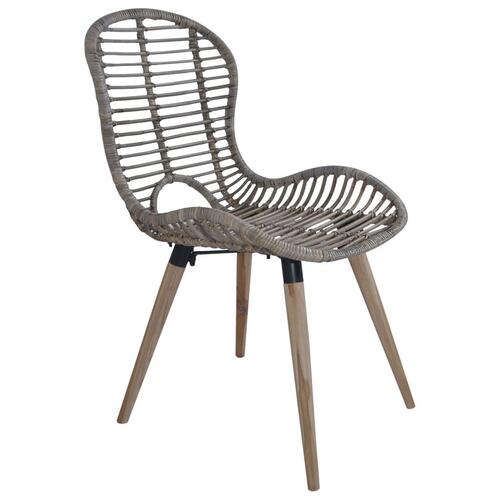 Spisebordsstole 4 stk. naturlig rattan brun