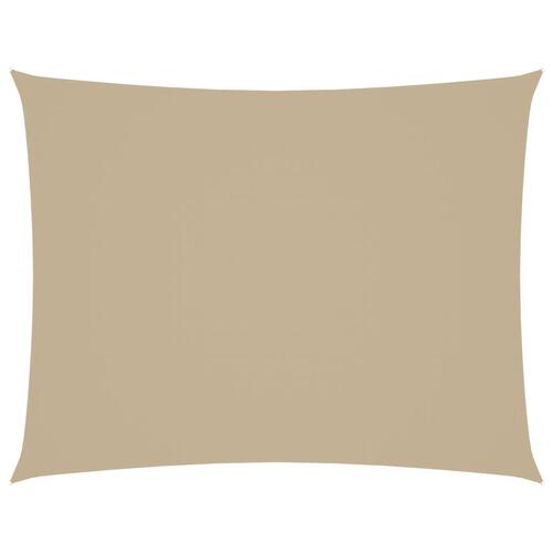 Solsejl 3,5x5 m oxfordstof rektangulær beige