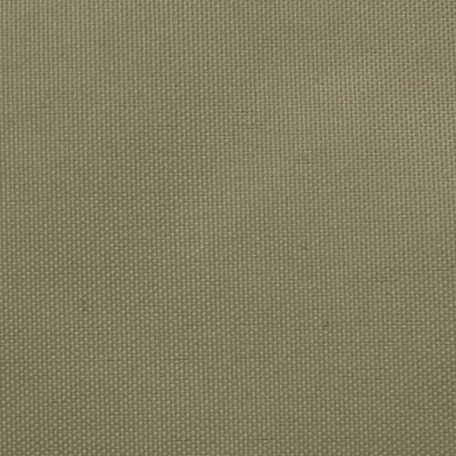 Solsejl 5x6 m rektangulær oxfordstof beige