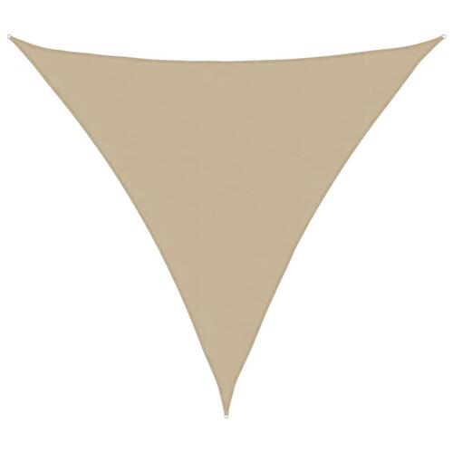 Solsejl 3x3x3 m oxfordstof trekantet beige