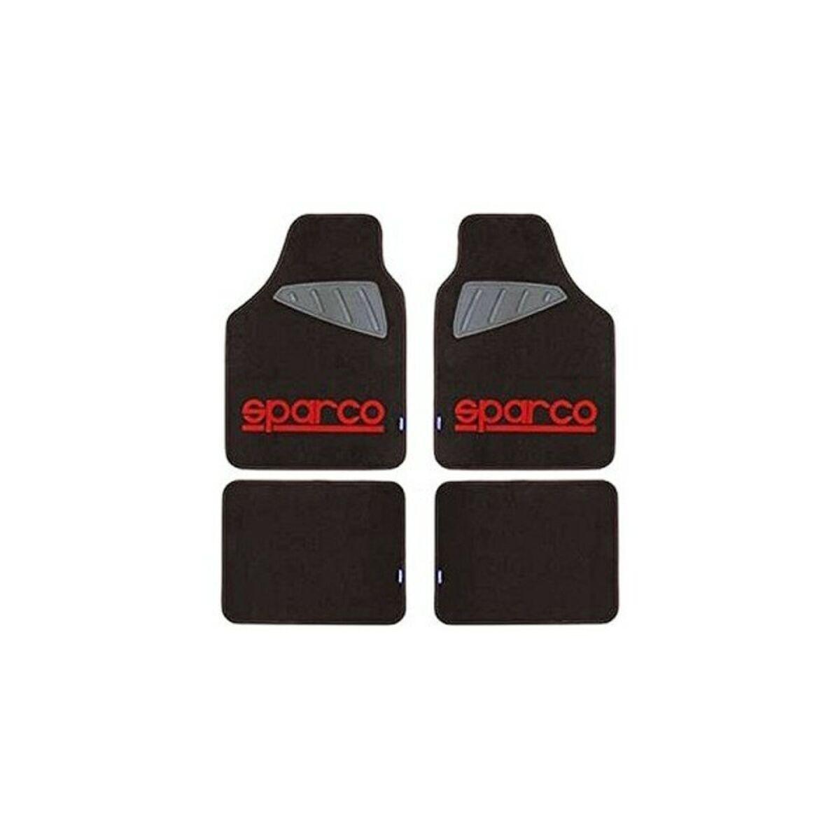 Bil gulvmåtte sæt Sparco SPC1903 Universal Sort/Rød (4 stk)