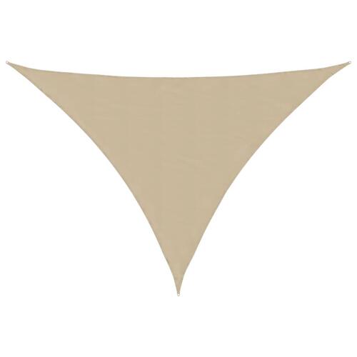 Solsejl 3,5x3,5x4,9 m trekantet oxfordstof beige