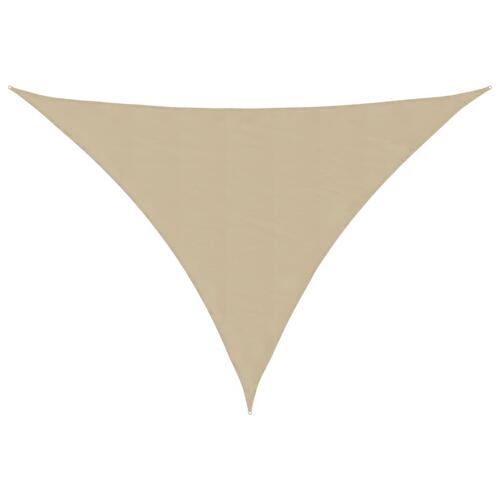 Solsejl 4x5x6,4 m trekantet oxfordstof beige