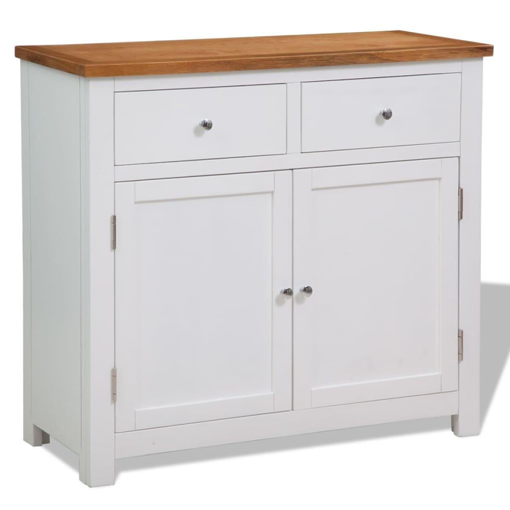Skænk 90x33,5x83 cm massivt egetræ billede